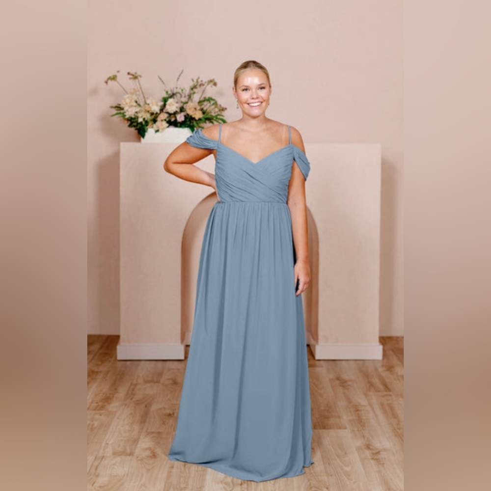 French Blue Revelry petite Bridesmaid Dress